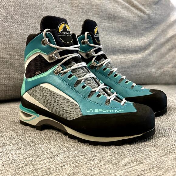 EUC La Sportiva Trango Tower GTX Womens 7.5 Mountaineering Boots GoreTex Emerald - Picture 2 of 16